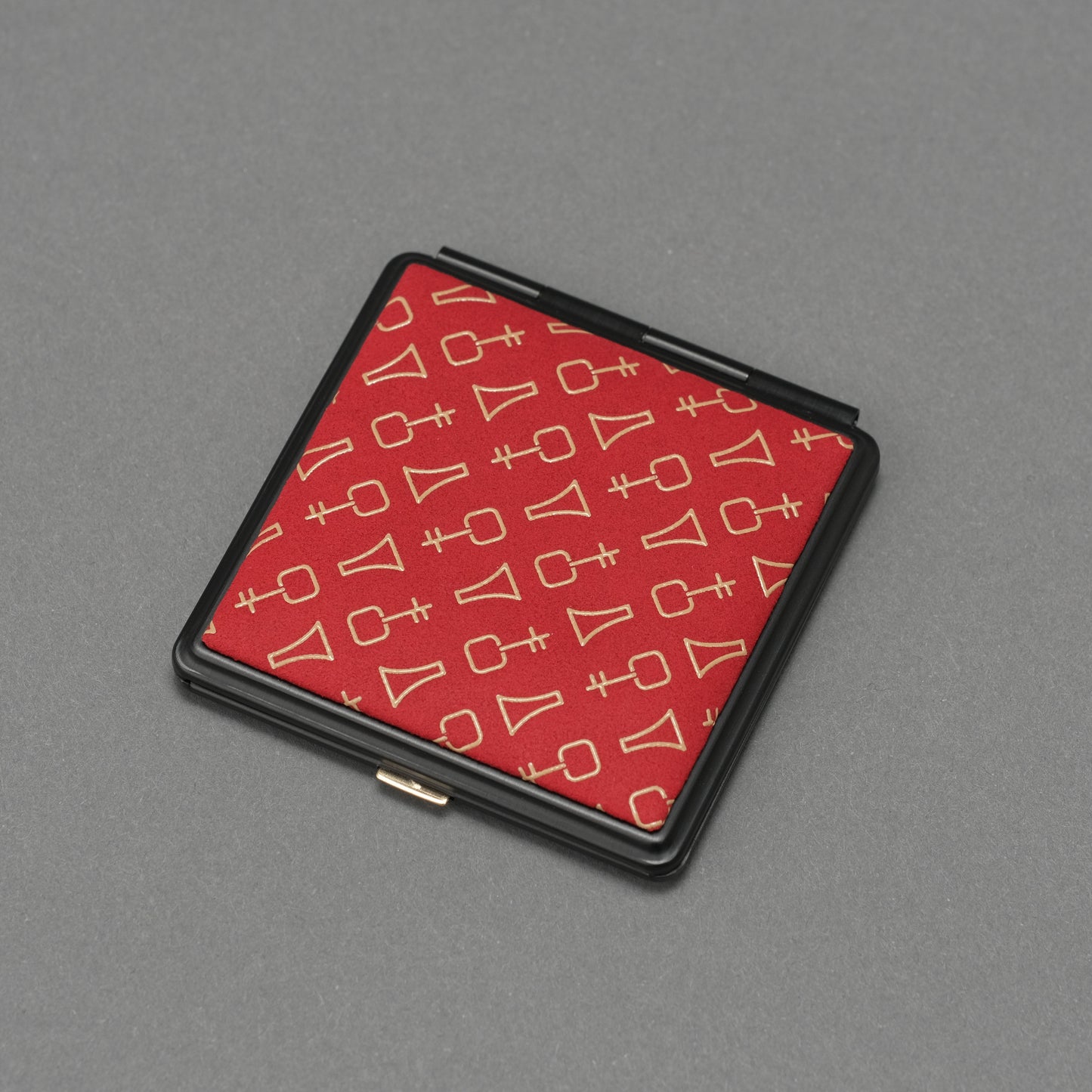 三味線柄甲州印伝コンパクトミラー