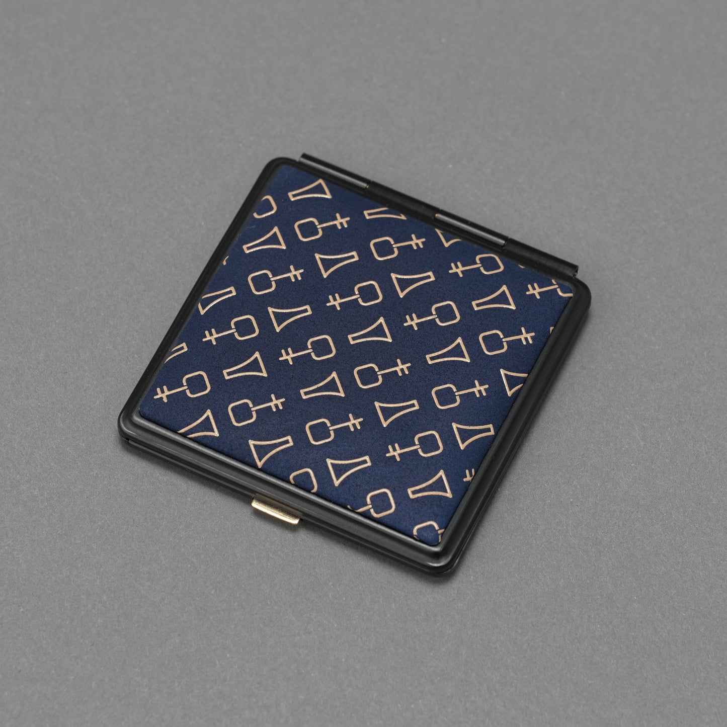 三味線柄甲州印伝コンパクトミラー