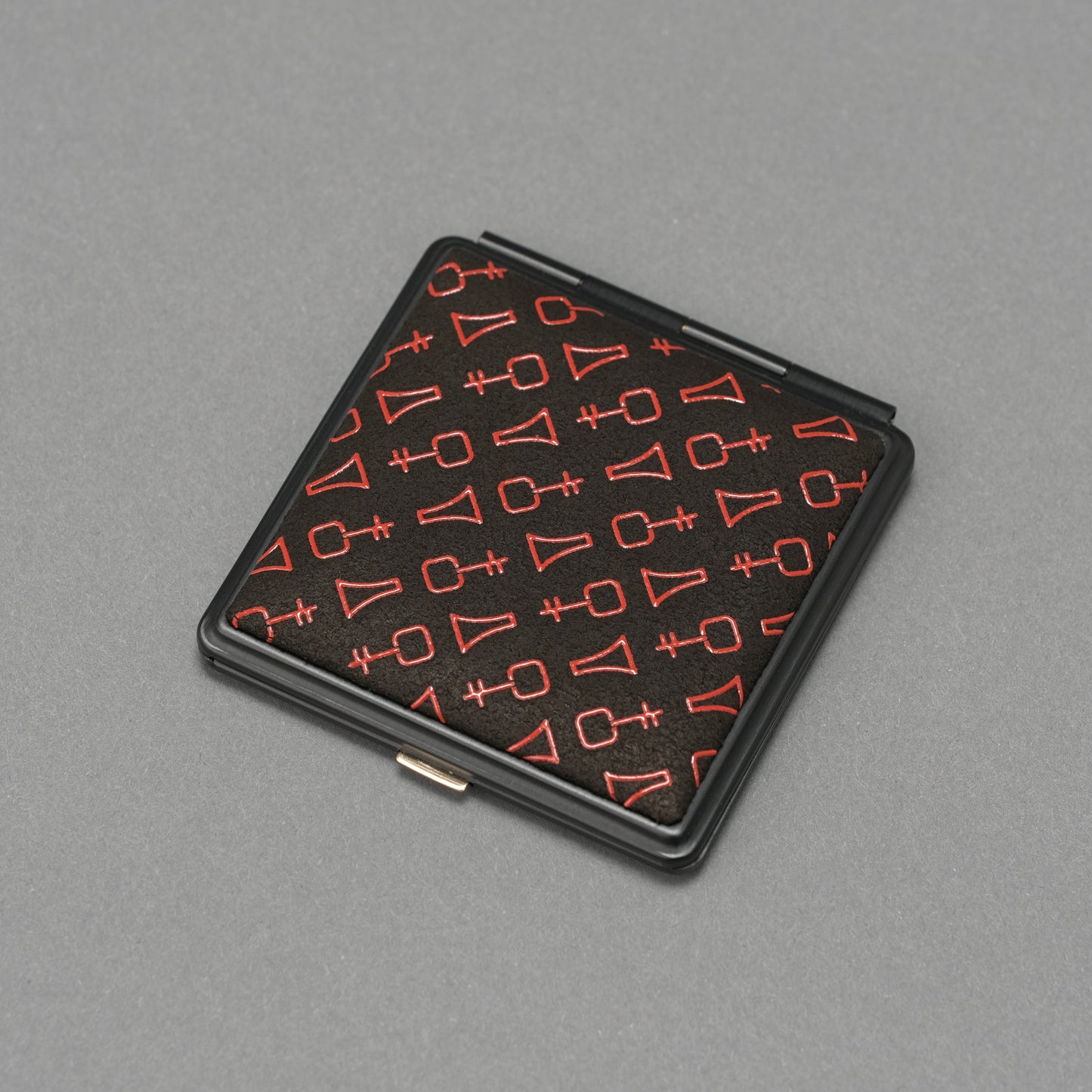 三味線柄甲州印伝コンパクトミラー