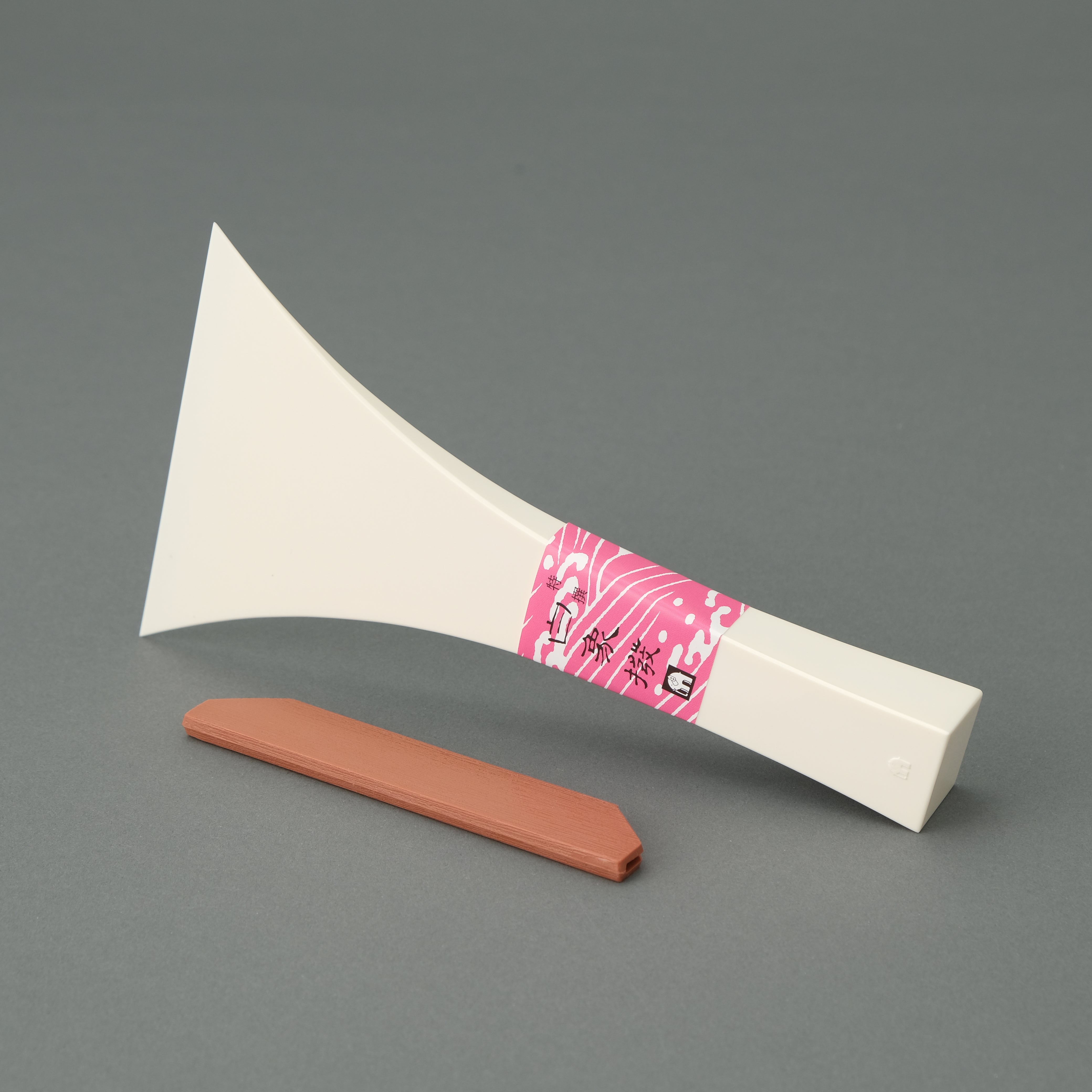 三味線撥(三味線バチ) 白象 地唄用 七五 練習用 プラスチック(プラ撥